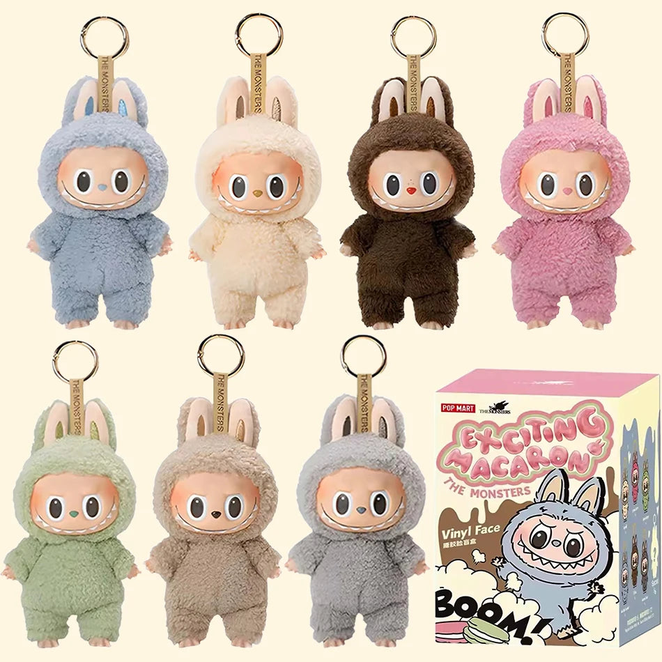 2025 New Labubu The Monsters Heartbeat Macaron Enamel Face Blind Box labubu sitting party Kawaii Doll Kid Christmas Gifts