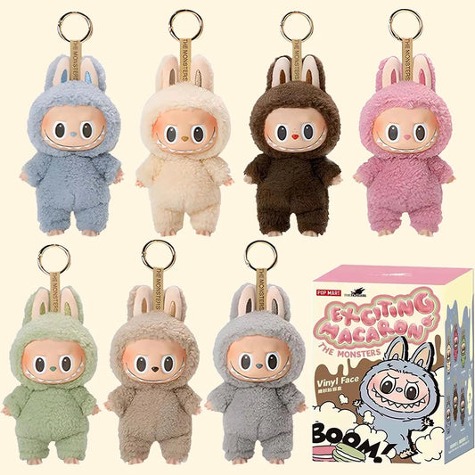 2025 New Labubu The Monsters Heartbeat Macaron Enamel Face Blind Box labubu sitting party Kawaii Doll Kid Christmas Gifts