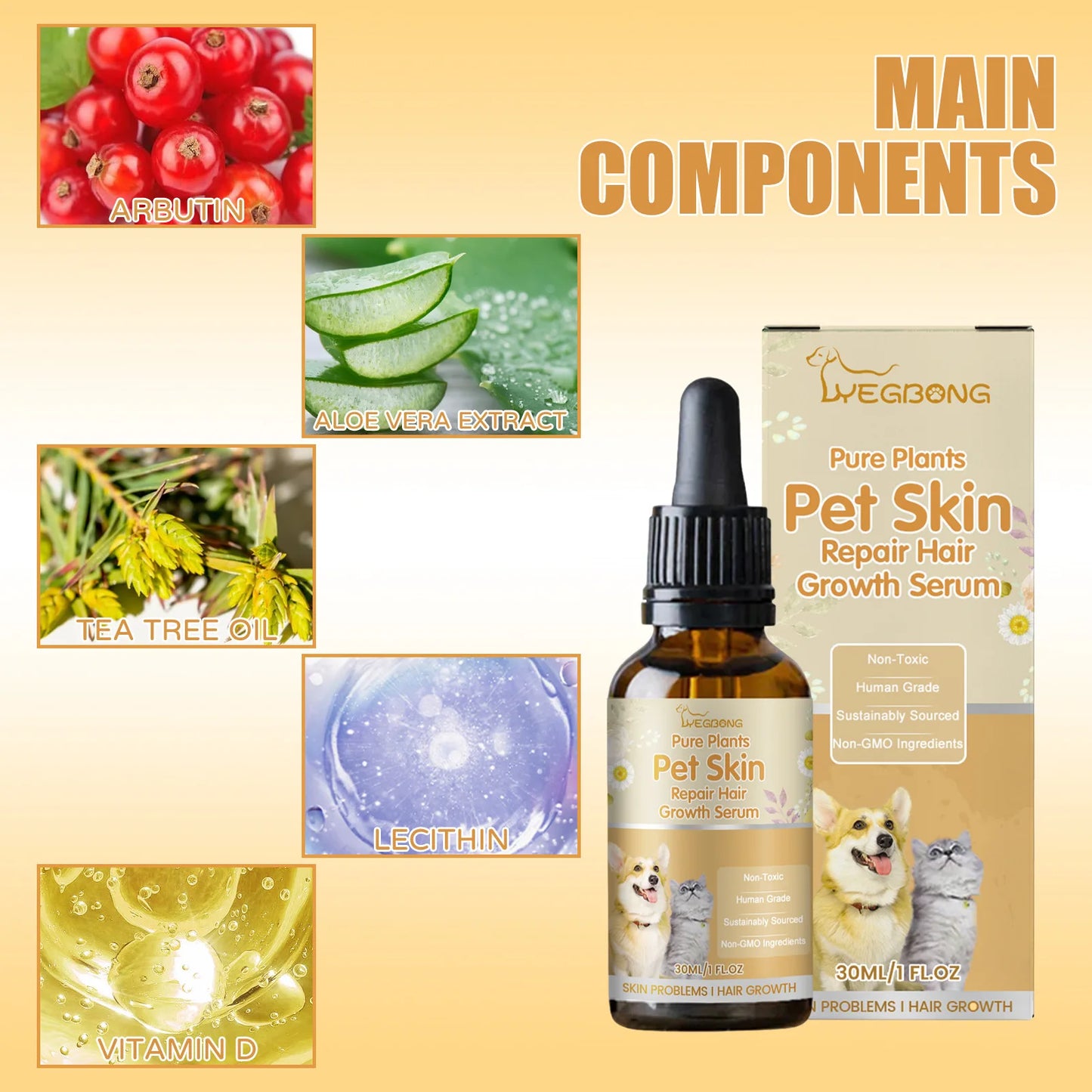 Pet Moss Essence Anti-Itch Anti-flea Mites Ticks Spray For Cat And Dog Skin Problems Pet Healthy Care